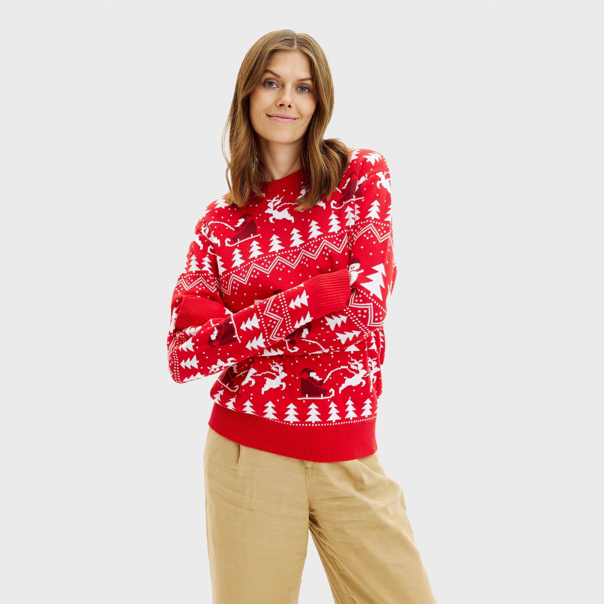 The Stylish Red Christmas Sweater – Women